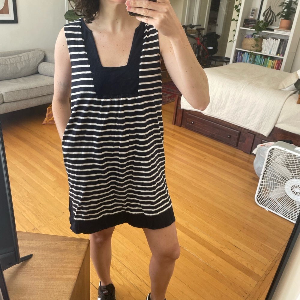 J.Crew Women's Stripe Slub Cotton Tunic Dress, size small